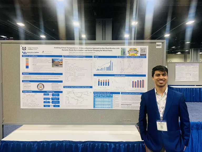 Poster on bus electrification with partial charging, TRB 2024
